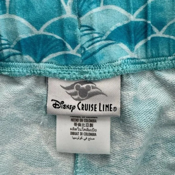 Disney Little Mermaid PJs Tank & Shorts Cruise Line Exclusive DCL L/XL Blue - Picture 5 of 9